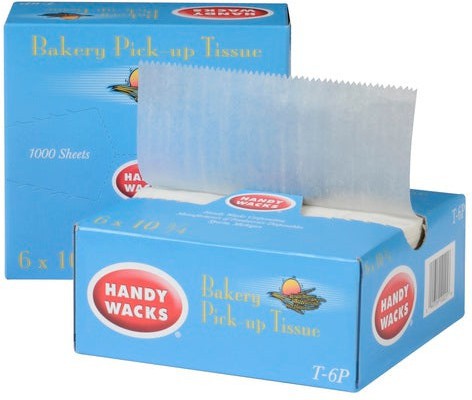Handy Wacks - 6" x 10.75" Interfolded Bakery Tissue Paper, 1000/bx - T-6P