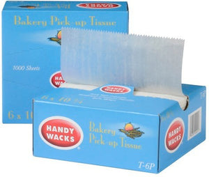 Handy Wacks - 6" x 10.75" Interfolded Bakery Tissue Paper, 1000/bx - T-6P