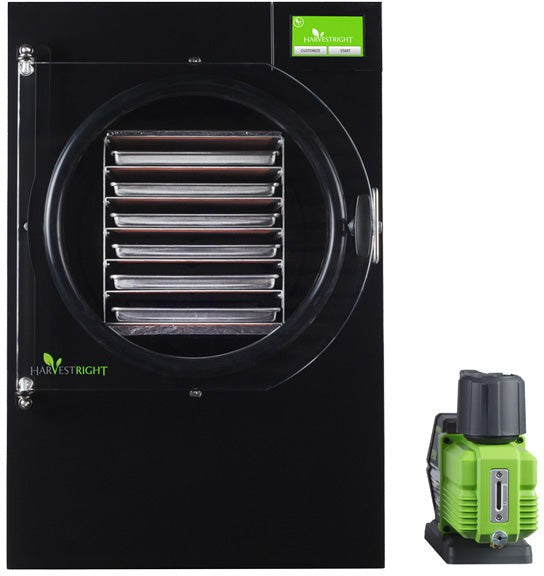 Harvest Right - Large Black 6 Tray Home Pro Freeze Dryer with Mylar Starte Kit ( Premier Pump Included ) - N-HRFDLBK-PP (ETA 3-4 Weeks)