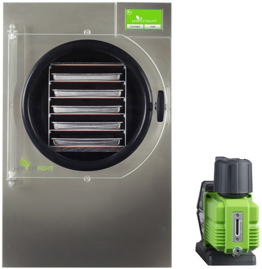 Harvest Right - Medium Stainless Steel 5 Tray Home Pro Freeze Dryer with Mylar Starte Kit ( Premier Pump Included ) - N-HRFDMSS-PP (2-3 Weeks For Delivery)