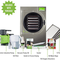 Harvest Right - Medium Stainless Steel 5 Tray Home Pro Freeze Dryer with Mylar Starte Kit ( Premier Pump Included ) - N-HRFDMSS-PP (2-3 Weeks For Delivery)
