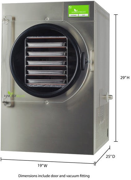 Harvest Right - Medium Stainless Steel 5 Tray Home Pro Freeze Dryer with Mylar Starte Kit ( Premier Pump Included ) - N-HRFDMSS-PP (ETA 3-4 Weeks)