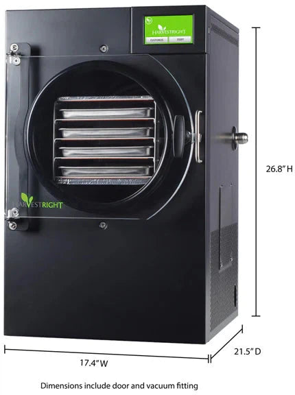 Harvest Right - Small Black 4 Tray Home Pro Freeze Dryer with Mylar Starter kit ( Premier Pump Included ) - N-HRFDSBK-PP (2-3 Weeks For Delivery)