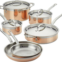 Hestan - 10 PC Copper Bond Induction Copper Ultimate Cookware Set - 31592