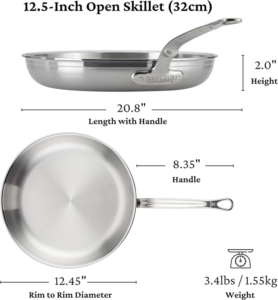 Hestan - 12.5" ProBond Professional Clad Stainless Steel Frying Pan - 31781