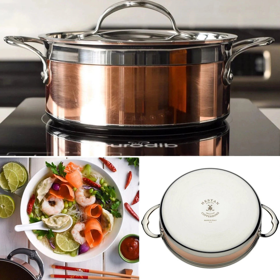Hestan - 20 cm/3 QT Copper Bond Induction Copper Soup Pot - 30565
