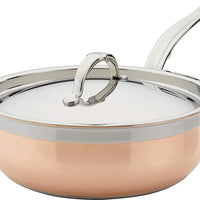Hestan - 24 cm/3.5 QT Copper Bond Induction Copper Essential Pan with helper handle - 30566