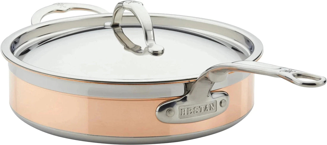Hestan - 26 cm/3.5 QT Copper Bond Induction Copper Saute Pan With Helper Handle- 31598