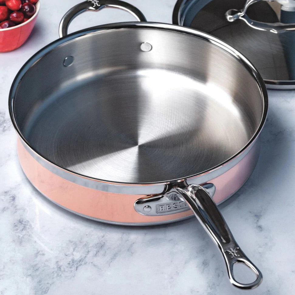 Hestan - 26 cm/3.5 QT Copper Bond Induction Copper Saute Pan With Helper Handle- 31598