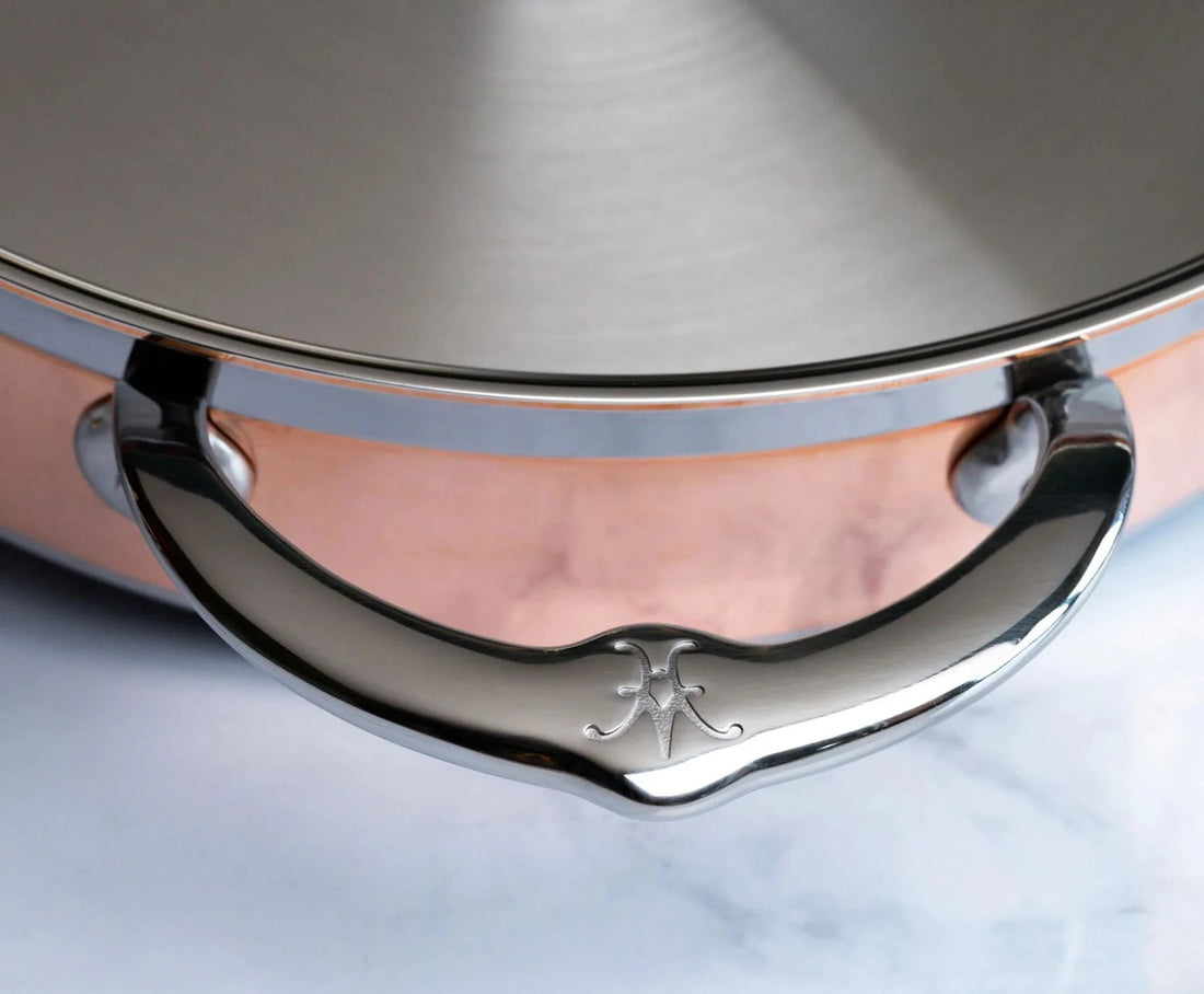 Hestan - 26 cm/3.5 QT Copper Bond Induction Copper Saute Pan With Helper Handle- 31598