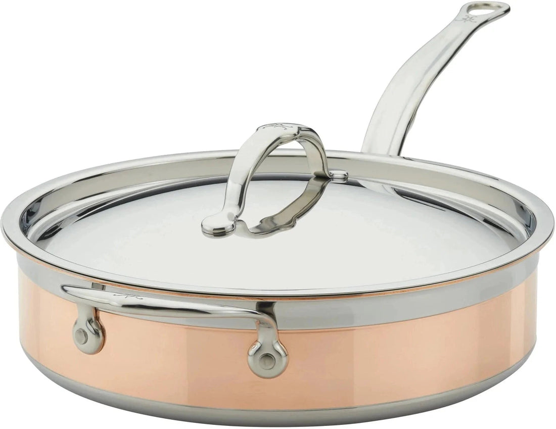 Hestan - 26 cm/3.5 QT Copper Bond Induction Copper Saute Pan With Helper Handle- 31598