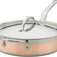 Hestan - 26 cm/3.5 QT Copper Bond Induction Copper Saute Pan With Helper Handle- 31598