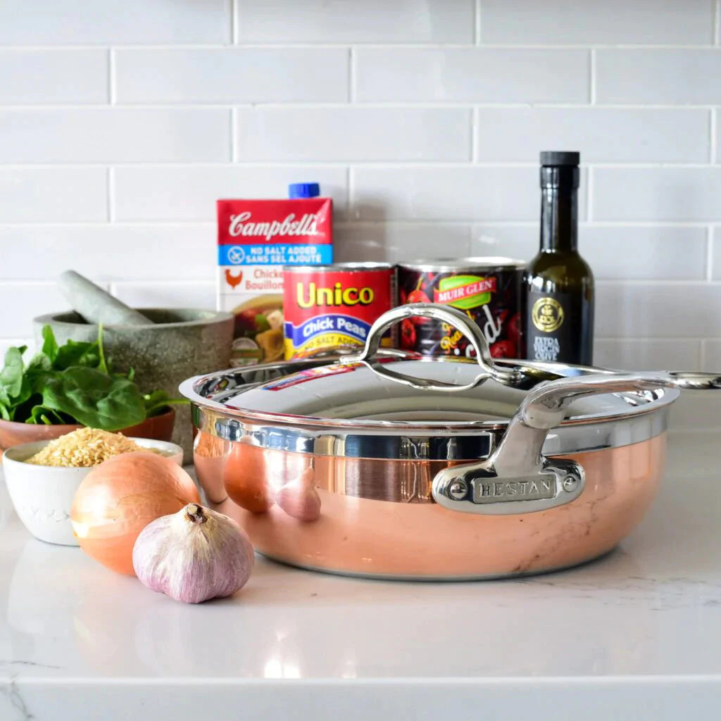 Hestan - 28 cm/5 QT CopperBond Induction Copper Essential Pan With Helper Handle - 31601