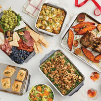 Hestan - 3 PC Clad Bakeware Set Provisions Oven bond (Half Sheet Pan with Rack and Quarter Sheet Pan) - 48654-C