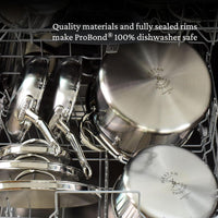 Hestan - 3 Qt ProBond Professional Clad Stainless Steel Covered Sauce Pan - 31782