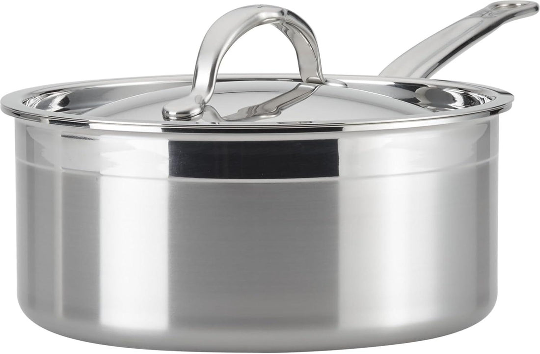 Hestan - 3 Qt ProBond Professional Clad Stainless Steel Covered Sauce Pan - 31782