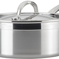 Hestan - 3 Qt ProBond Professional Clad Stainless Steel Covered Sauce Pan - 31782