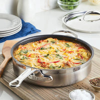 Hestan - 3.5 QT ProBond Professional Clad Stainless Steel Nonstick Saute Pan with Lid - 31707