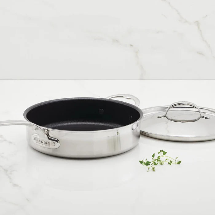 Hestan - 3.5 QT ProBond Professional Clad Stainless Steel Nonstick Saute Pan with Lid - 31707