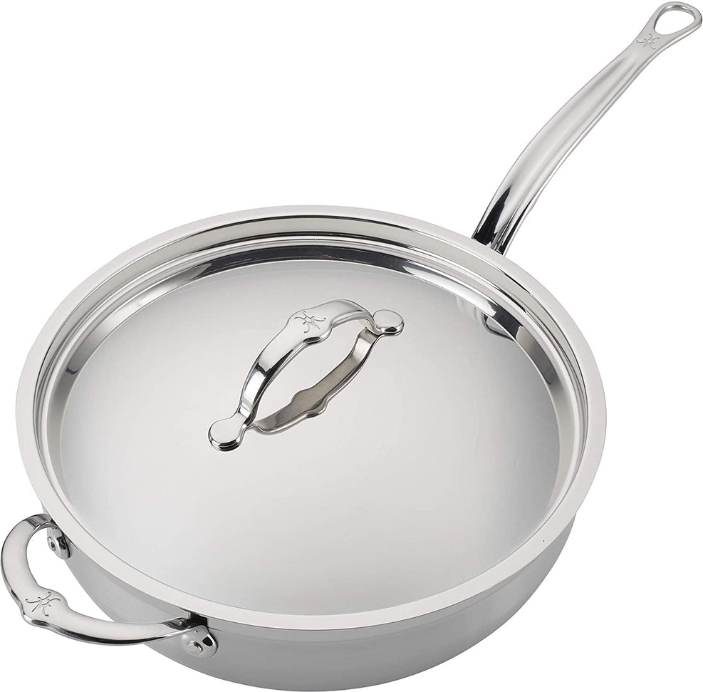 Hestan - 5 QT/28 cm ProBond Stainless Steel Covered Essential Pan with Helper Handle - 31571