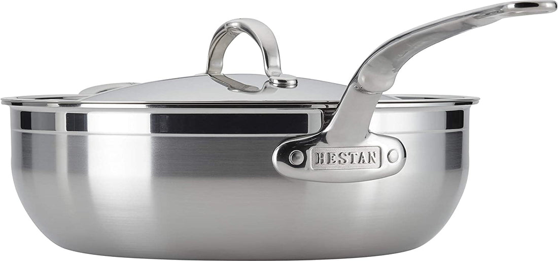 Hestan - 5 QT/28 cm ProBond Stainless Steel Covered Essential Pan with Helper Handle - 31571