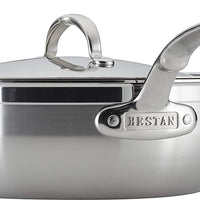 Hestan - 5 QT/28 cm ProBond Stainless Steel Covered Essential Pan with Helper Handle - 31571
