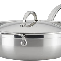 Hestan - 5 QT/28 cm ProBond Stainless Steel Covered Essential Pan with Helper Handle - 31571
