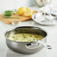 Hestan - NanoBond 2 Qt Titanium Stainless Steel Saucier Pan with Lid - 60045