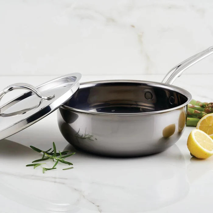 Hestan - NanoBond 2 Qt Titanium Stainless Steel Saucier Pan with Lid - 60045