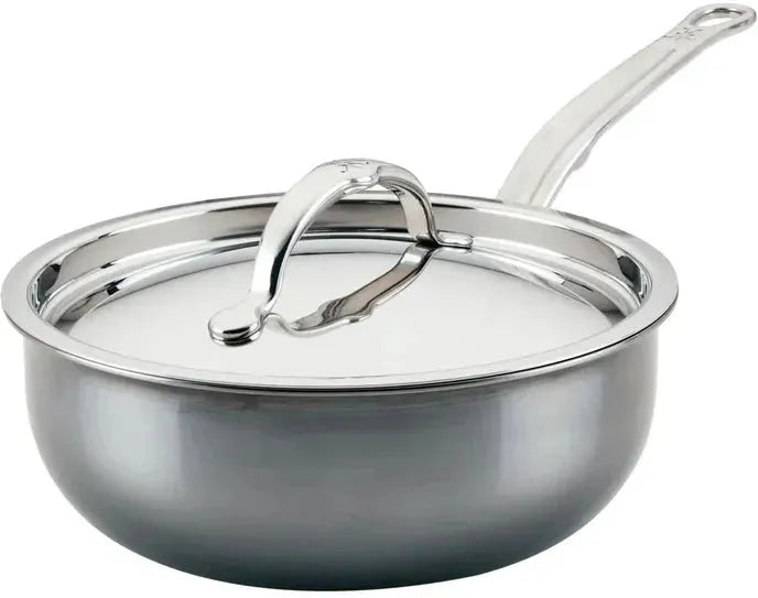 Hestan - NanoBond 2 Qt Titanium Stainless Steel Saucier Pan with Lid - 60045
