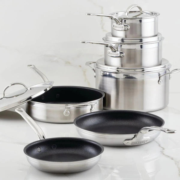 Hestan - ProBond 10-Pc Professional Clad Stainless Steel TITUM Nonstick Ultimate Set - 31644