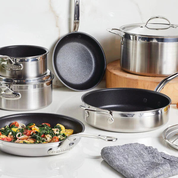 Hestan - ProBond 10-Pc Professional Clad Stainless Steel TITUM Nonstick Ultimate Set - 31644