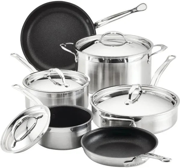 Hestan - ProBond 10-Pc Professional Clad Stainless Steel TITUM Nonstick Ultimate Set - 31644