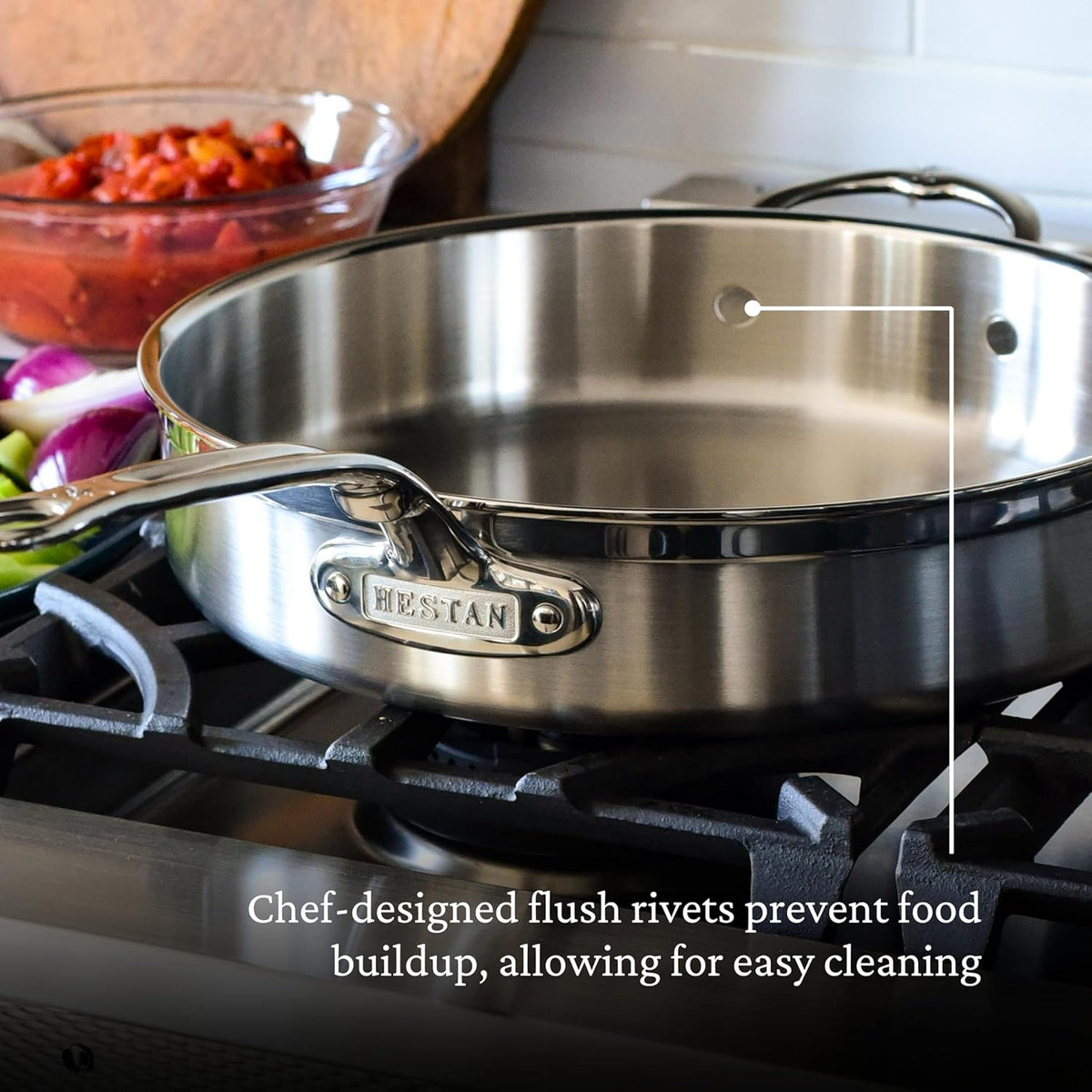 Hestan - ProBond 5 Qt Stainless Steel Covered Saute Pan - 31776