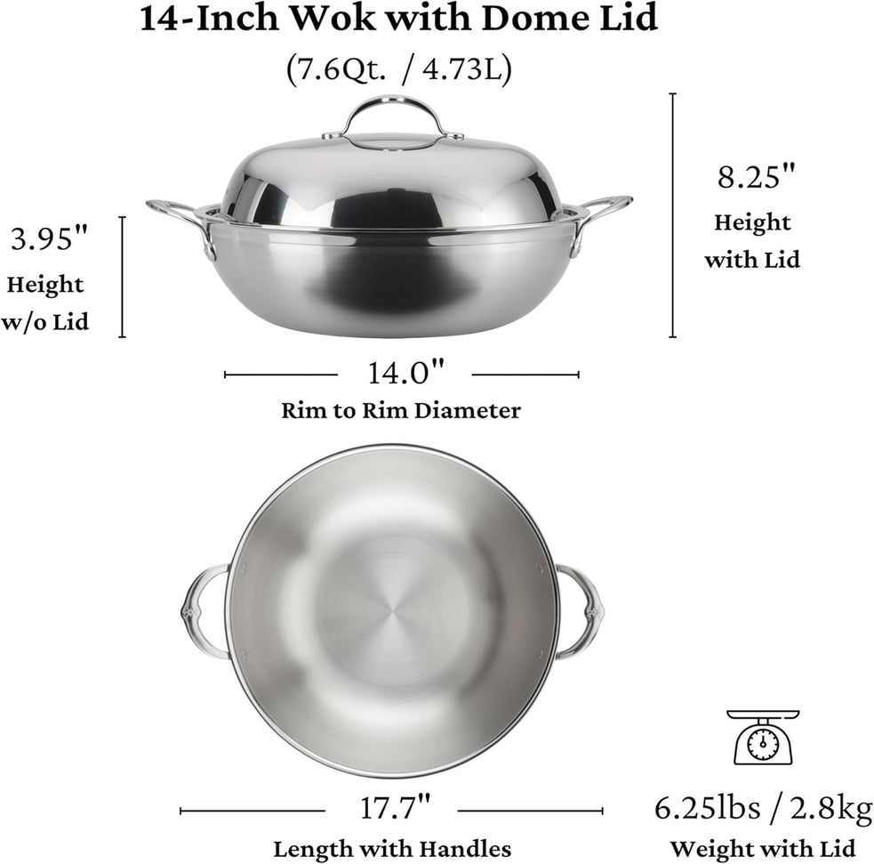 Hestan - ProBond Luxe 14" Stainless Steel Wok - 31783