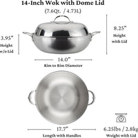 Hestan - ProBond Luxe 14" Stainless Steel Wok - 31783
