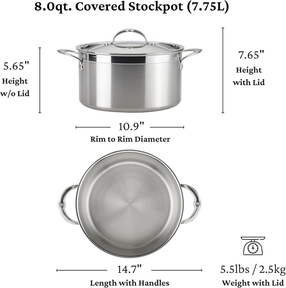 Hestan - ProBond Luxe 8 Qt Stainless Steel Stockpot - 31773