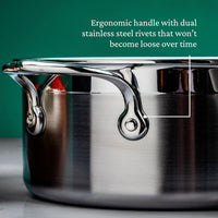 Hestan - Professional Clad 4 Quart Stainless Steel Saucepans - 31772