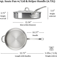 Hestan - Professional Clad 5 Qt Stainless Steel Essential Pan - 31778