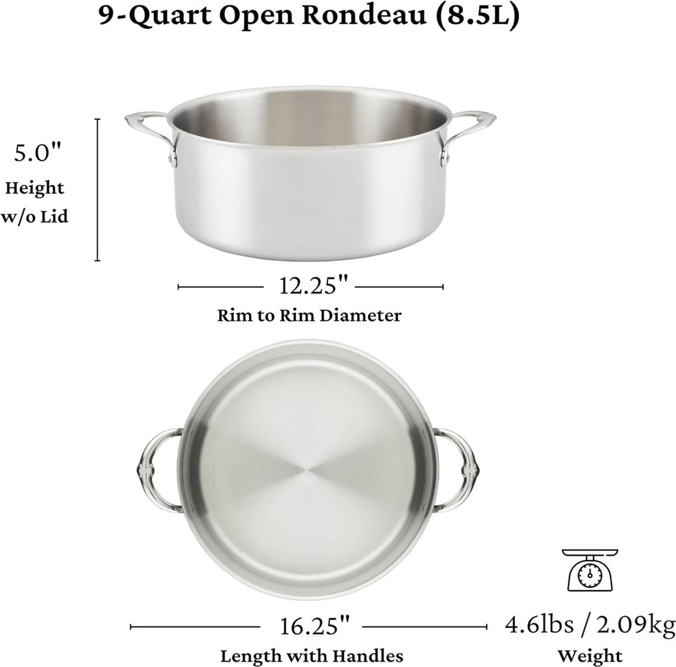Hestan - Proluxe 9 Qt Stainless Steel Rondeau - 31797