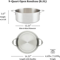 Hestan - Proluxe 9 Qt Stainless Steel Rondeau - 31797