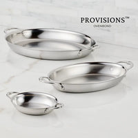 Hestan - Provisions 2 Pc 13 Oz Stainless Steel Oval Au Gratin - 71053
