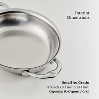 Hestan - Provisions 2 Pc 13 Oz Stainless Steel Oval Au Gratin - 71053