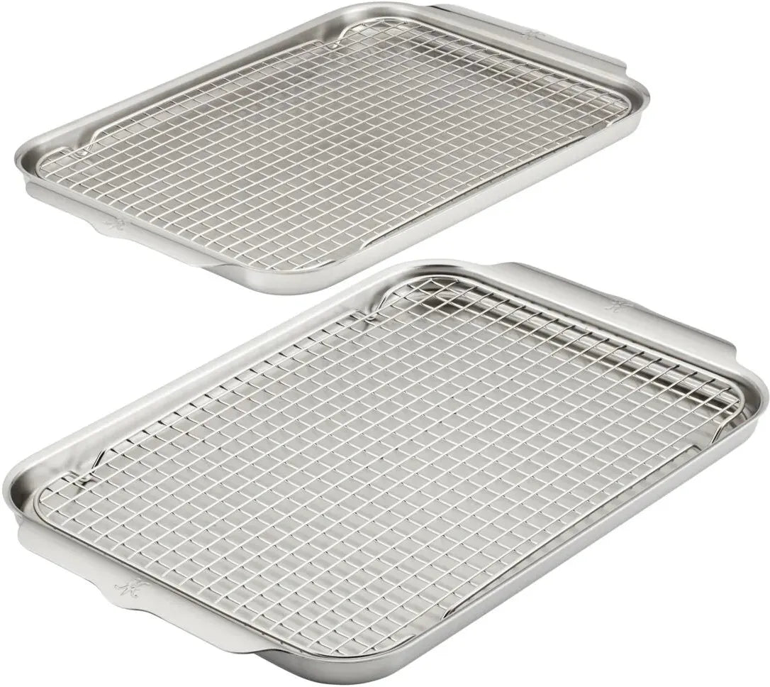 Hestan - Provisions 2 Pc Set - 13" x 18" Stainless Steel Half Sheet with 2 Cooling Racks - 48824-C