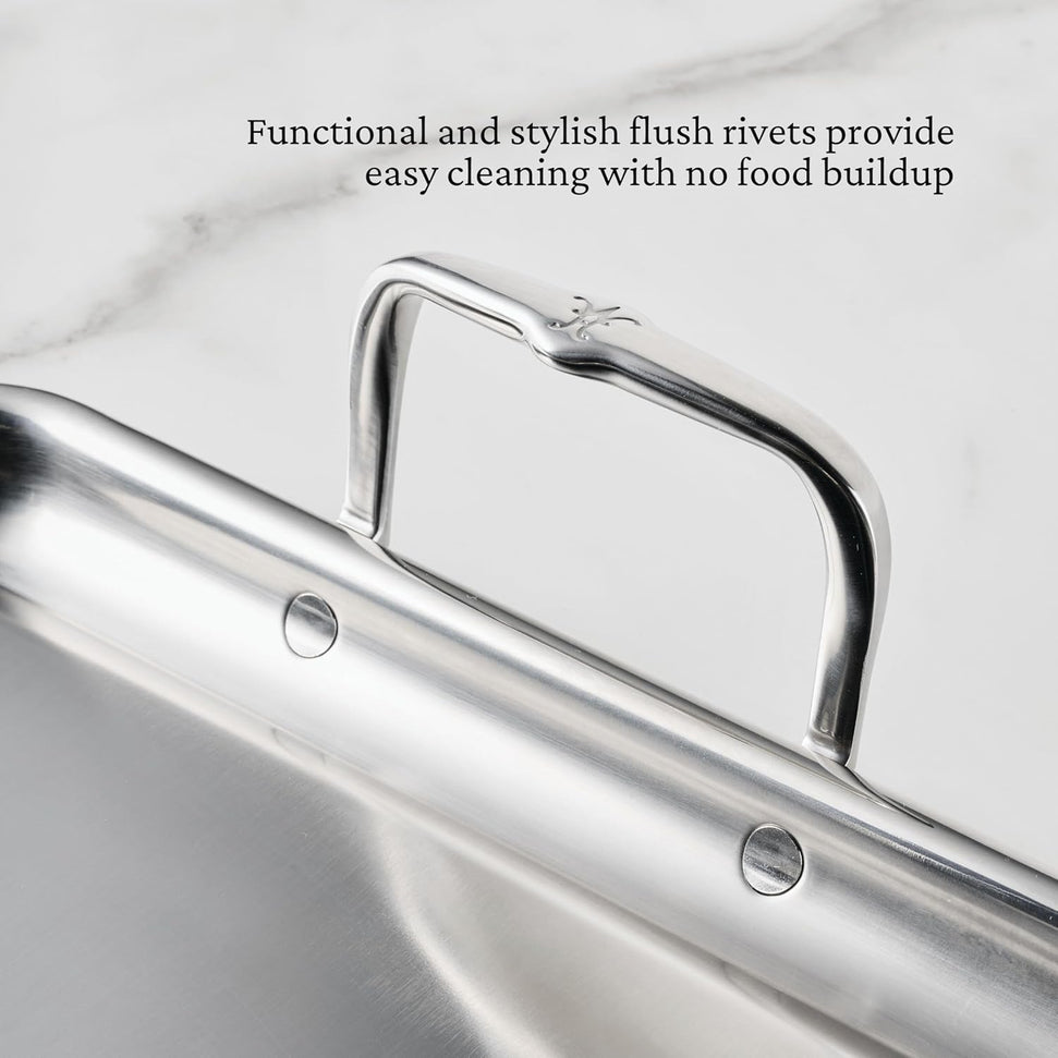 Hestan - Provisions 20 x 12" Clad Stainless Steel Double Burner Griddle - 31790