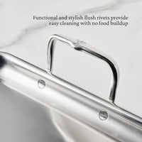 Hestan - Provisions 20 x 12" Clad Stainless Steel Double Burner Griddle - 31790