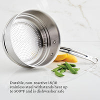 Hestan - Provisions 3 Qt Silver Stainless Steel Steamer insert - 71047