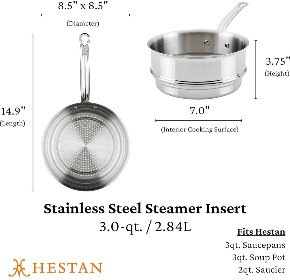 Hestan - Provisions 3 Qt Silver Stainless Steel Steamer insert - 71047