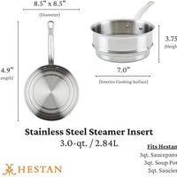 Hestan - Provisions 3 Qt Silver Stainless Steel Steamer insert - 71047
