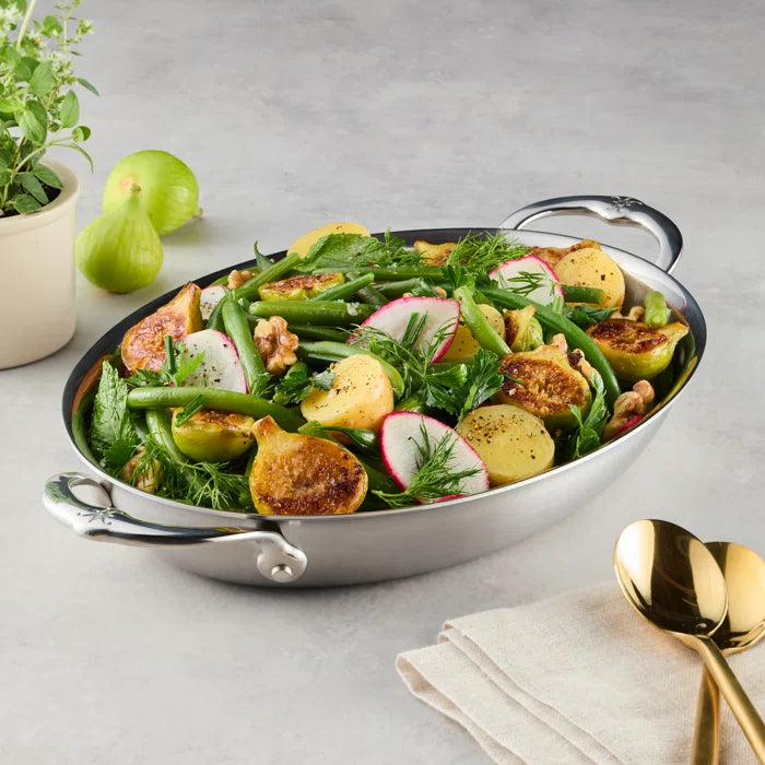 Hestan - 2.0 Qt Oval Medium Clad Stainless Steel Au Gratin - 31722